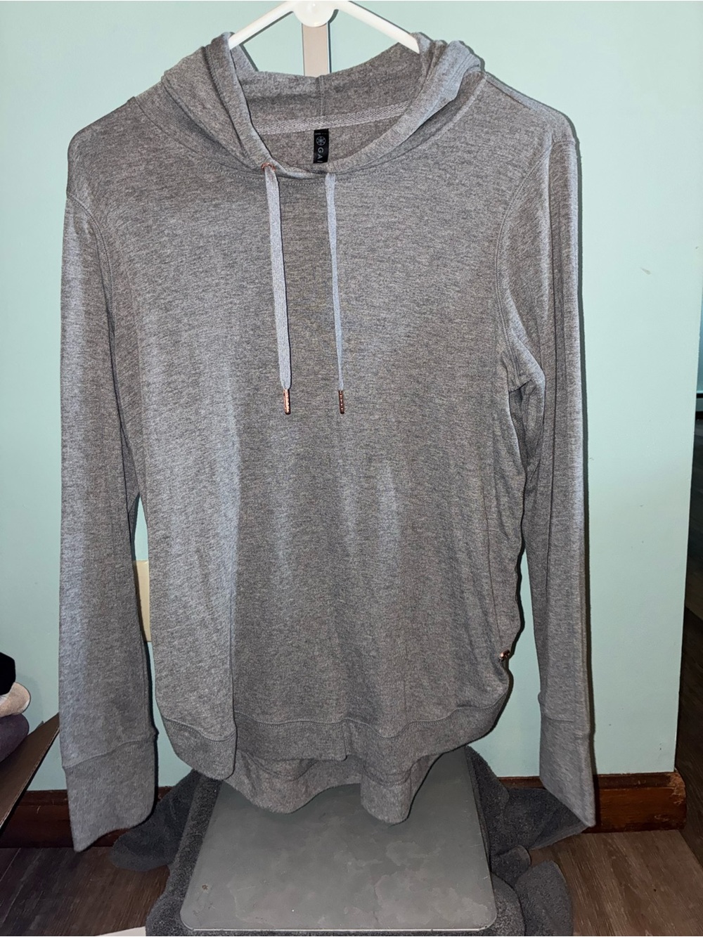 GAIAM Gray Pullover Hoodie with Drawcord